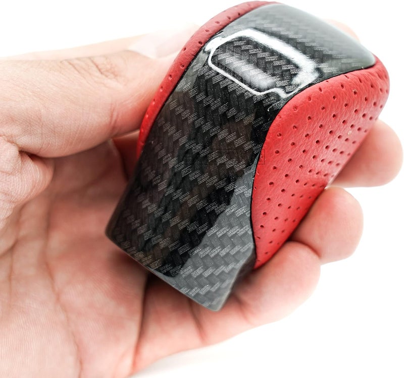 SHIFTIN Gear Shift Knob Shifter for Lexus ES GS GX is NX RC RX 200t 300 350 3450h 450hL 350L (Circuit Red Leather/Carbon Fiber Pattern) - Image 5